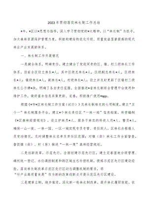 2023年贯彻落实林长制工作总结.docx