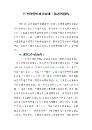 区政府党组基层党建工作述职报告.docx