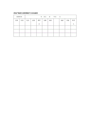 房地产集团行政管理餐厅卫生检查表.docx