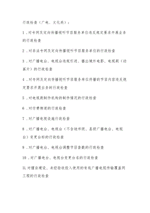行政检查广电、文化类.docx