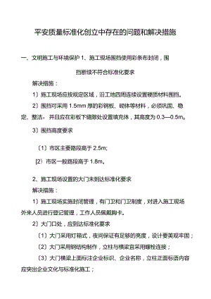 安全质量标准化存在问题解决措施.docx