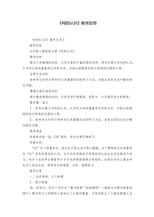 《吨的认识》教学反思.docx