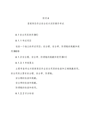 登高架设作业、高处安装、维护、拆除作业安全技术实际操作考试.docx