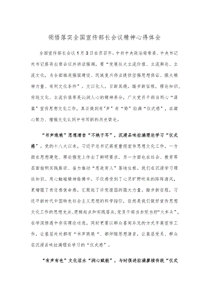 领悟落实全国宣传部长会议精神心得体会.docx