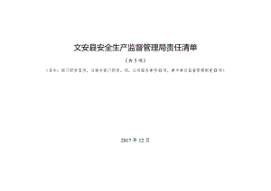 文安县安全生产监督管理局责任清单.docx