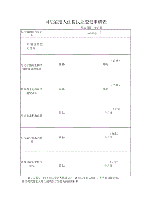 山西省司法鉴定人注销执业登记申请表.docx