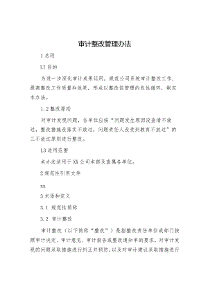 国企审计整改管理办法.docx