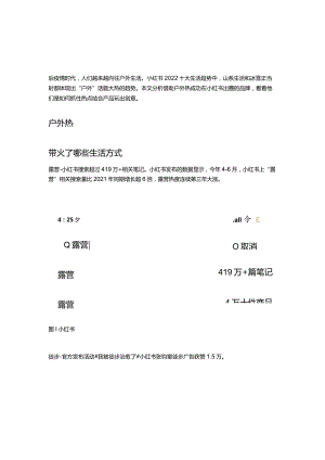 小红书户外热：品牌如何抓住潜力赛道玩出创意.docx