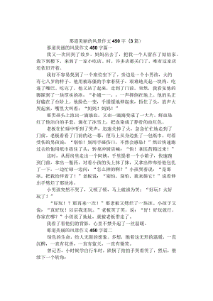 中小学作文《那道美丽的风景》作文450字(3篇).docx