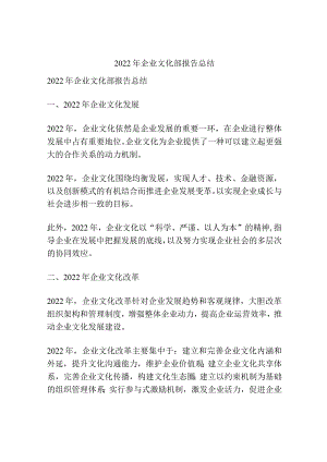 2022年企业文化部报告总结.docx