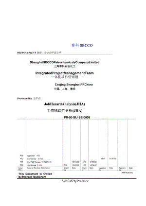 pr00sijse0009 job hazard analysis 副本.docx