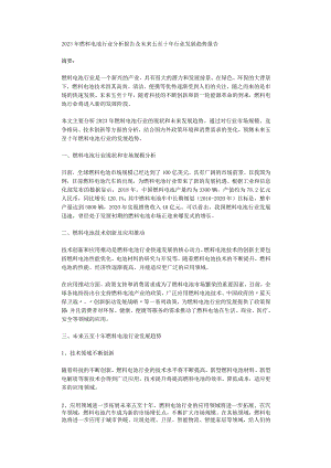 2023年燃料电池行业分析报告及未来五至十年行业发展趋势报告.docx