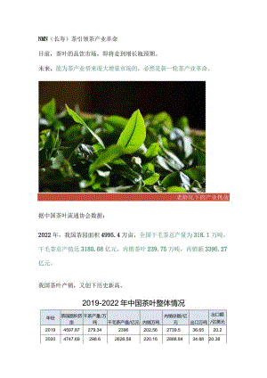 NMN（长寿）茶引领茶产业第三次革命.docx