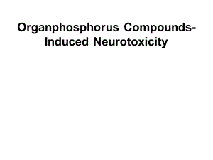 Organophosphorus EsterInduced Chronic …：有机磷酯诱导的慢性… .ppt