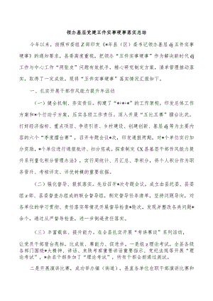 领办基层党建五件实事硬事落实总结.docx