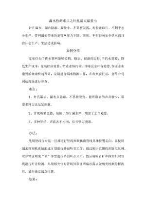 漏水检测难点之针孔漏点漏量小.docx