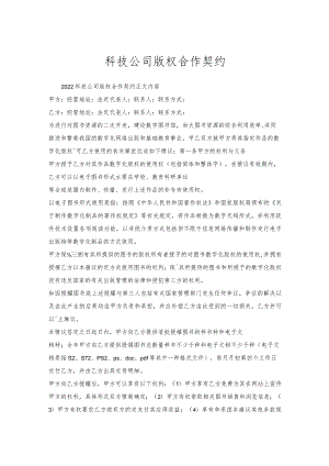 科技公司版权合作契约.docx