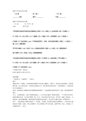 阅读理解能力测评.docx