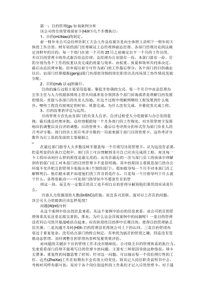 目标管理案例免费范文.docx