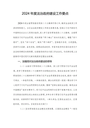 2024年度法治政府建设工作要点.docx