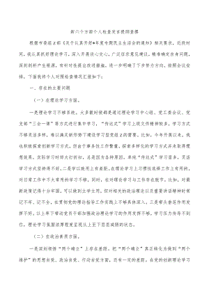 新六个方面个人检查发言提纲查摆.docx