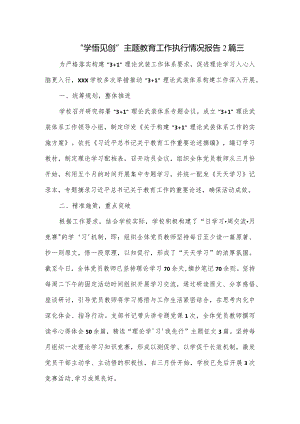 “学悟见创”主题教育工作执行情况报告2篇.docx
