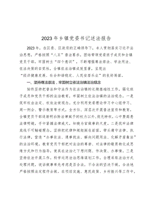 2篇2023-2024年乡镇党委书记述法报告.docx