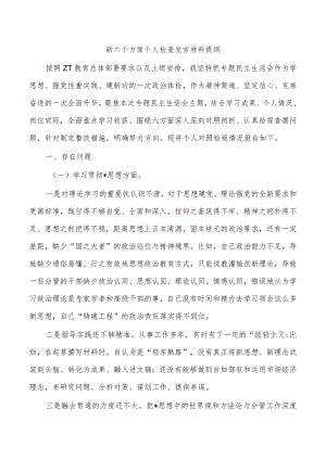 新六个方面个人检查发言材料提纲.docx