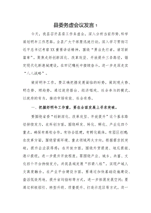 县委务虚会议发言2篇.docx