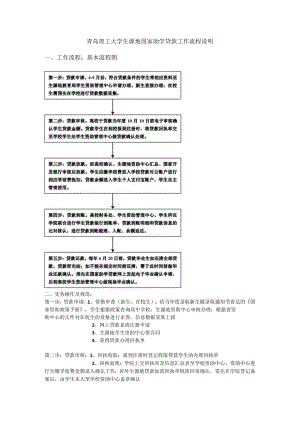 青岛理工大学生源地国家助学贷款工作流程说明工作流程基本流程图.docx