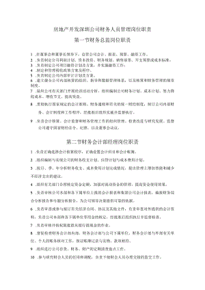 房地产开发深圳公司财务人员管理岗位职责.docx