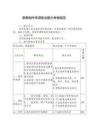 菜肴制作专项职业能力考核规范.docx