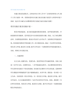 项目实施实施方案及实施计划.docx