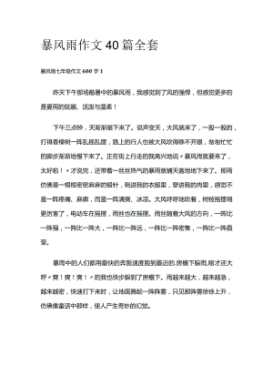 暴风雨 作文40篇全套.docx