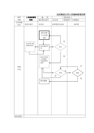 投资集团公司人员编制管理流程.docx