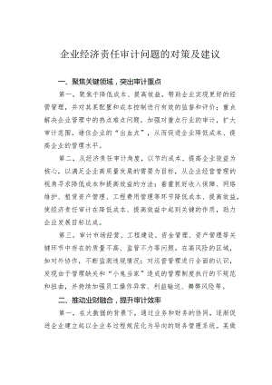 企业经济责任审计问题的对策及建议.docx