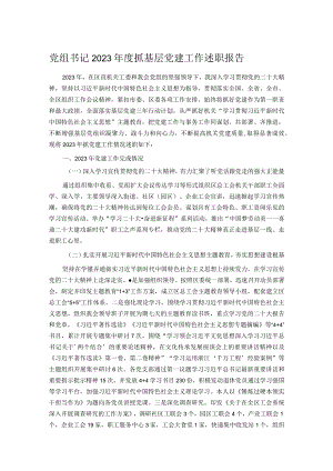 党组书记2023年度抓基层党建工作述职报告.docx