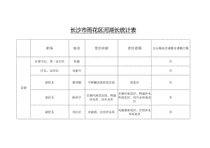 长沙市雨花区河湖长统计表.docx