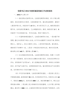 党委书记2024年度抓基层党建工作述职报告.docx