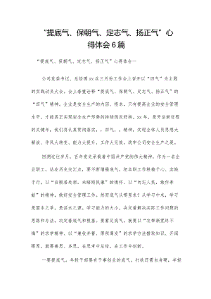 “提底气、保朝气、定志气、扬正气”心得体会6篇.docx