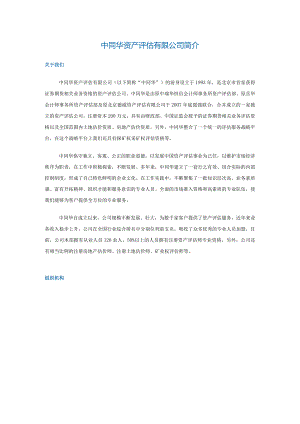 中同华评估大中型公司简介.docx