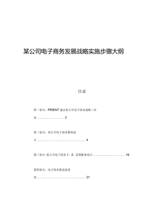 某公司电子商务发展战略实施步骤纲要.docx