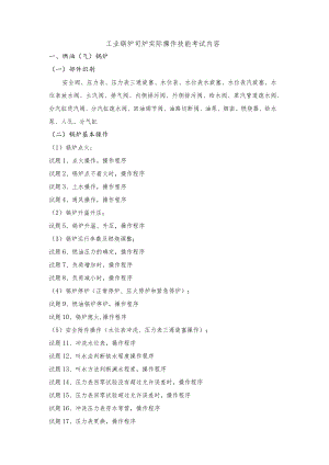 工业锅炉司炉实际操作技能考试内容.docx