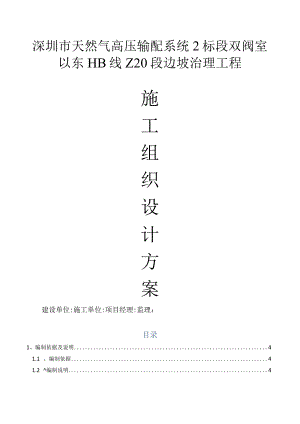 边坡治理工程施工组织设计方案.docx