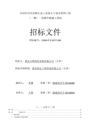 主干道及管网工程招标文件.docx