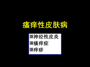 【临床医学】瘙痒性皮肤病.ppt