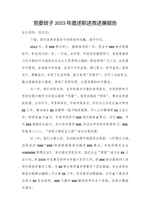 党委班子2023年度述职述责述廉报告.docx