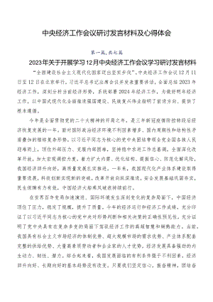 中央经济工作会议研讨发言材料及心得体会.docx