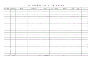 XX工程技术大学X（学院、 部）X年X教材订购表（2023年）.docx
