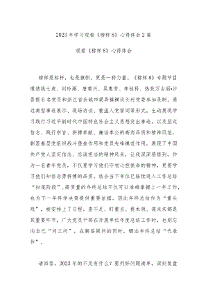2023年学习观看《榜样8》心得体会2篇.docx